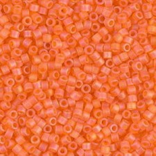 Miyuki delica Beads 11/0 - Matted transparent orange ab DB-855